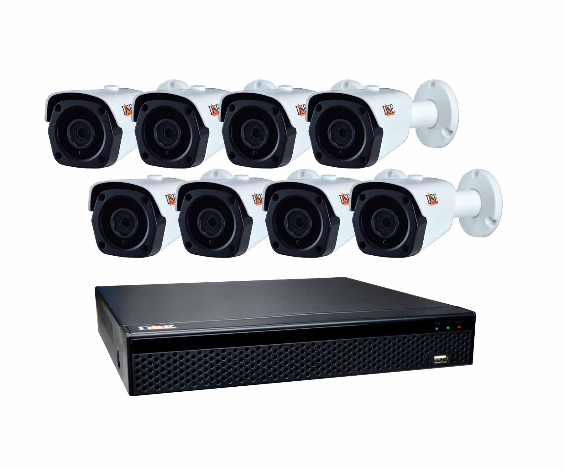 Kit Videosorveglianza RVT 8 Canali PoE Con 8 Telecamere Bullet 4MP E Audio - Modello RVT-K8POE